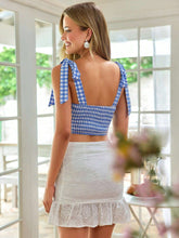 Women's Plaid Tie-Shoulder Casual Camisole For Vacation